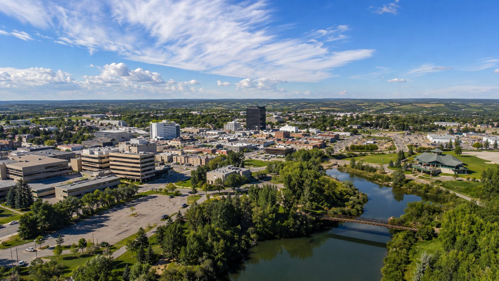 Grande Prairie, Alberta from above