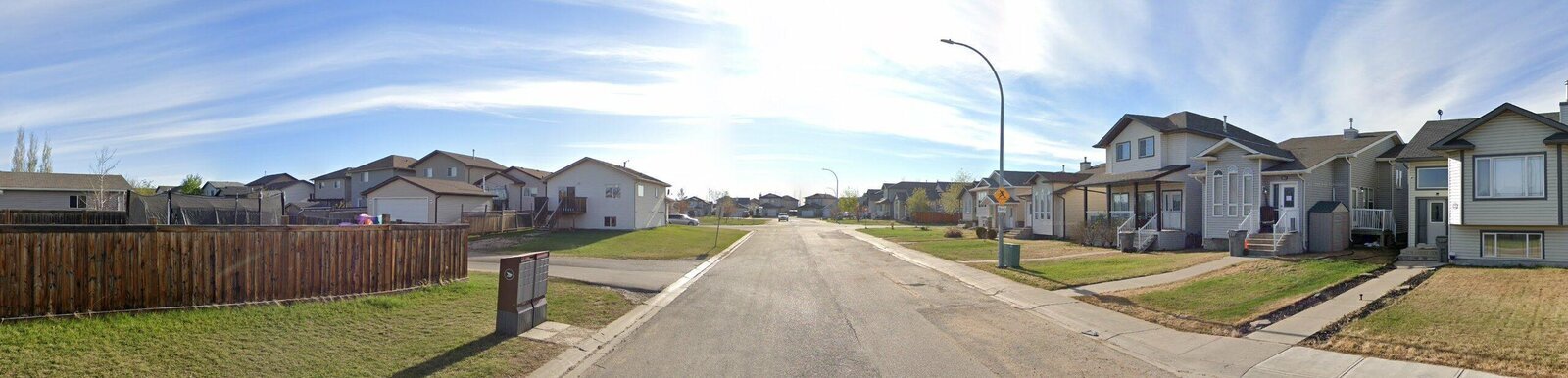 A street in Cobblestone, Grande Prairie