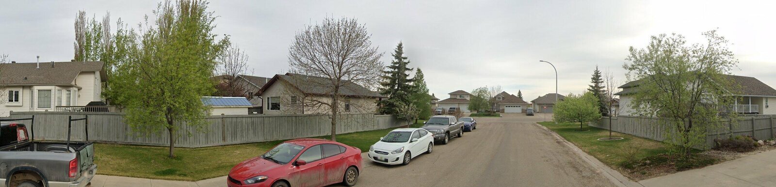 A street in Pinnacle Ridge, Grande Prairie